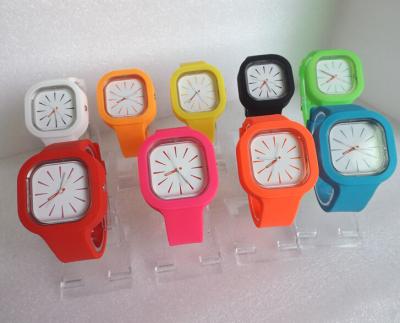 China Novelty Students Silicone Jelly Watch Candy Color Belt White Face For Club Party for sale