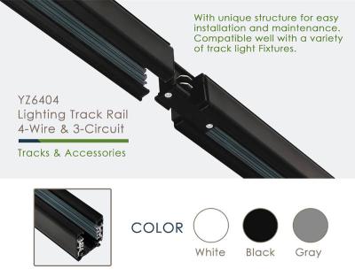 China CE RoHS Track Lighting Rail System 0.5m 1m 1.5m LED Track Light System for sale