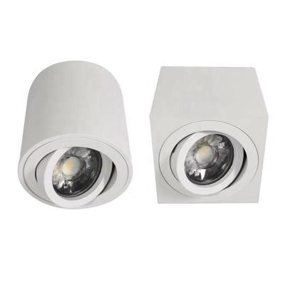 China Round Ceiling Surface Mounted Downlight 79*89mm Adjustable Gu10 Housing for sale