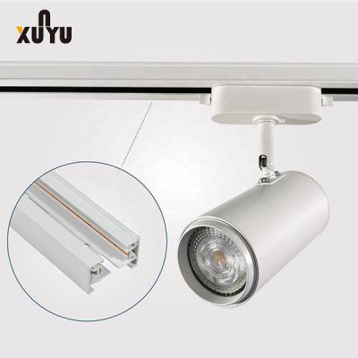 China Aluminum Surface Mounted Gu10 Track Light Fixtures 2 Wire Track Rail for sale