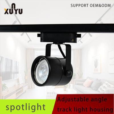 China Pure Aluminum Round Track Lighting Fixture Gu10 90 Lm/W For Home for sale
