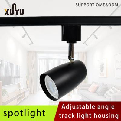 China Aluminum Gu10 Track Light Fixtures Surface Mounted Track Light Housing for sale