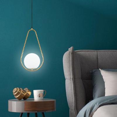China Drop Shaped LED Pendant Light Single Headed 180*350mm Living Room Pendant Light for sale
