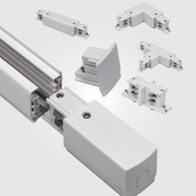 China White Surface Mounted 4 Wire 3 Circuit Track Rail AC110 - 248V for sale