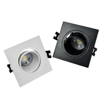 China GU10 / Mr16 Recessed Downlight Housing PC Material For Supermarket Spotlight Downlight for sale