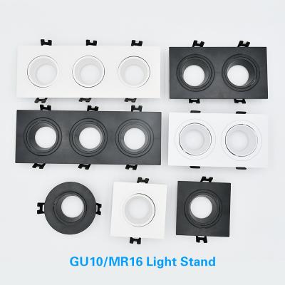 China Round / Square Commercial Home Hotel Mr16 Downlight Housing For Embedded Downlight for sale