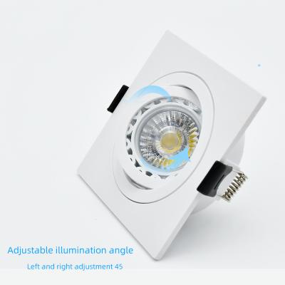 China Mr16 Adjustable Angle Spotlight Housing PC Plastic Black Ceiling Lamp Holder for sale