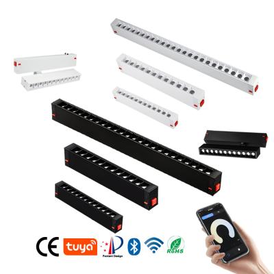 China Black White Smart Track Light System Spotlight Grille Lamp Linear Intelligent No Main Lamp for sale