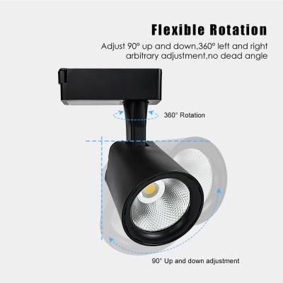 China Commercial LED Track Spotlight Recessed Surface Mounted COB Track Light for sale