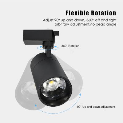 Chine Supermarket LED Track Light High Display Index Adjustable COB LED Spotlight à vendre