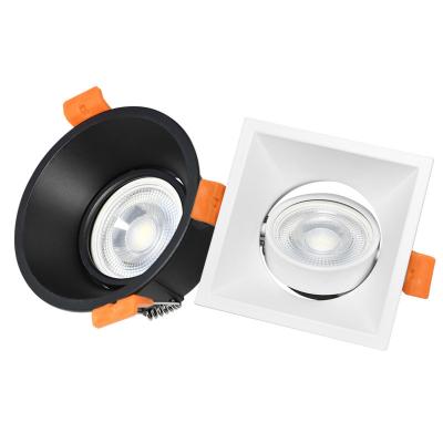 中国 黒く白い色の天井灯のキットを収容するMR16/GU10調節可能なスポットライト 販売のため