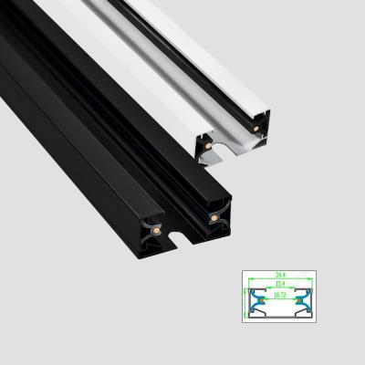 China 2 Wire Clothing Store Spotlight Rail Track Aluminum Thickened for sale