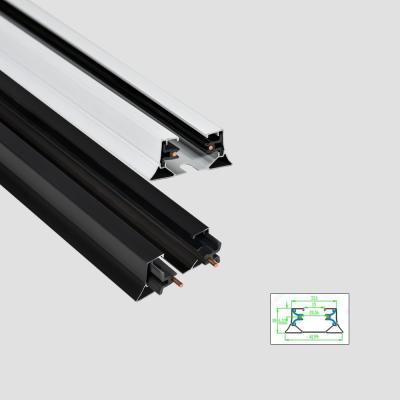 China 2 Wire 1m 2m Surface Mounted Track Rail System For Supermarket Shopping Malls Te koop
