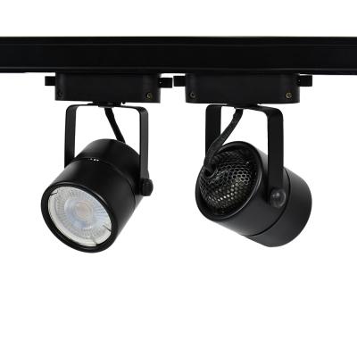 China Replaceable Light Source Lamp Cup Mr16 / Gu10 Track Light Housing Adjustable Angle for sale
