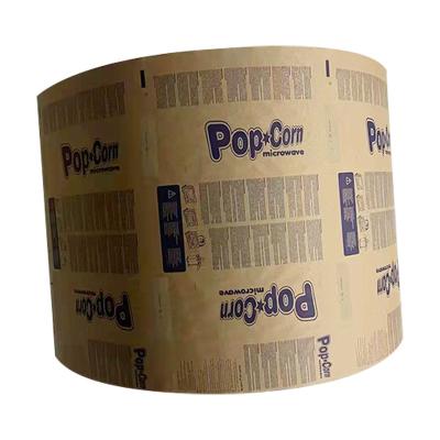 China Big Roll Wrapping Paper Printed Packaging Paper Bag With Logo For Microwave Popcorn for sale