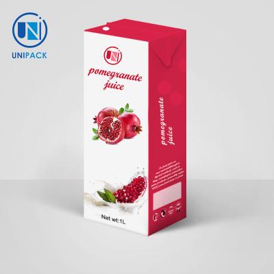 China Waterproof Advanced Packaging Milk Carton Juice Box Matt Lamination for sale