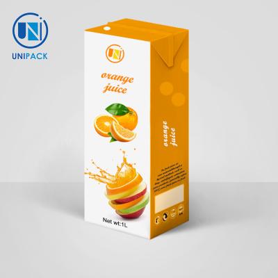 China Aseptic  Milk Beverage Juice Packaging Box Non Toxic High Safety for sale