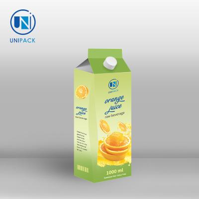 China Unipack  New Arrival Advanced Custom Wholesale Juice Packaging Carton Gable Top for sale