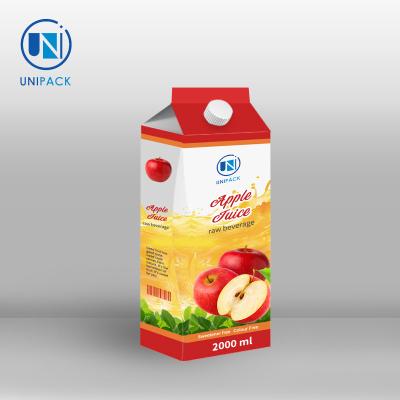 China Unipack  New Arrival High-End Custom Juice Milk Packaging Packaging Gable Top for sale