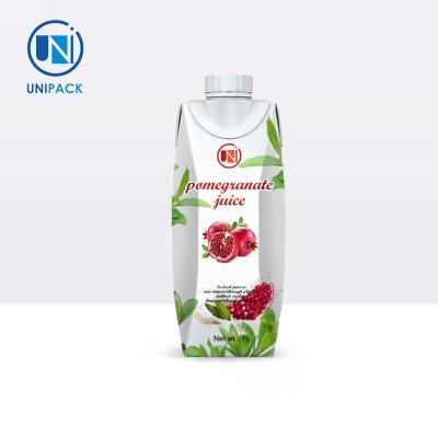 China UNIPACK Aseptic packaging juice milk packaging carton prisma box for sale