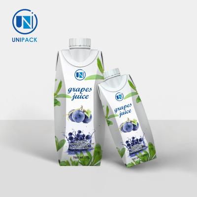 China UNIPACK Aseptic packaging new product juice milk packaging carton for sale