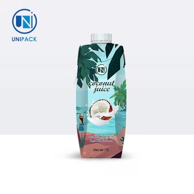 China Recyclable Aseptic Brick Pack Matt Lamination For Juice Milk for sale