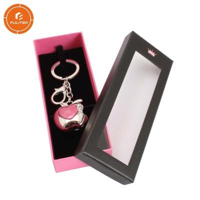 China Jewellery Packaging Clear Gift Boxes Keychain Display Case With Window for sale