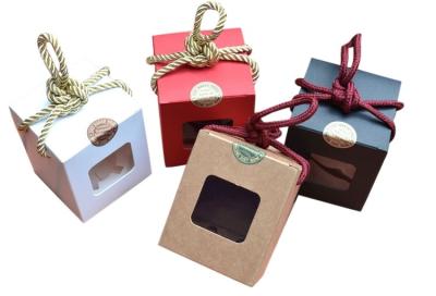 China Christmas Gifts Cardboard Box With Handles CMYK PMS With Window for sale