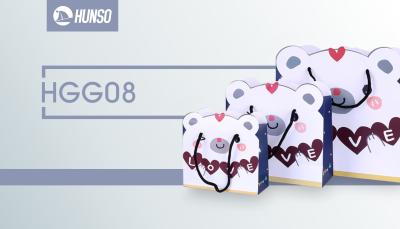 China Bolsas de papel personalizadas imprimibles de la boda de la mano de la historieta para la huésped de los niños los 30X27X12CM en venta