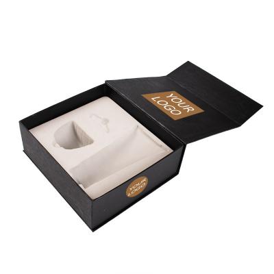 China Black Cosmetic Skincare Box Skin Care Essence Cosmetic Paper Gift Boxes for sale
