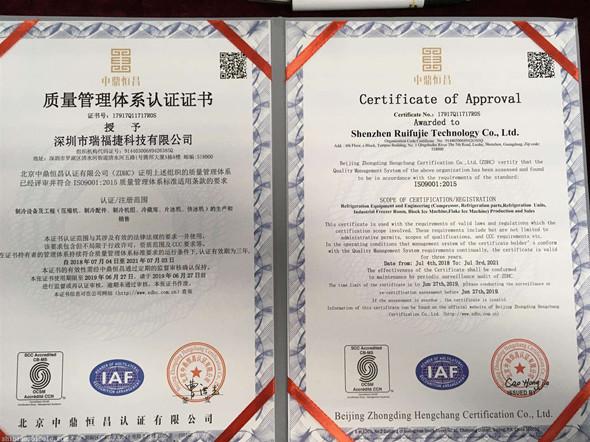 Quality management system certification certificate - Shenzhen Ruifujie Technology Co., Ltd.