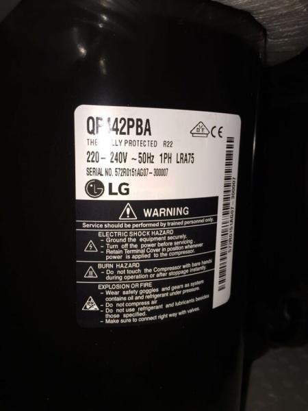 LG Enclosed Commercial AC Rotary Compressor , Refrigeration Scroll Compressor QP442PBA