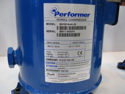 China Performer Scroll Compressor R410 400V/3/50HZ SH161A4ALB for Air Conditioning for sale