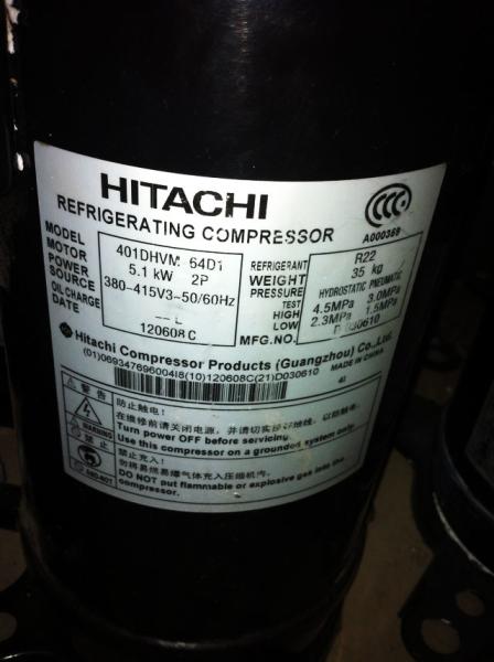 Fixed Speed Hitachi Scroll Compressor Copper Material 603DH-95C2 With R22