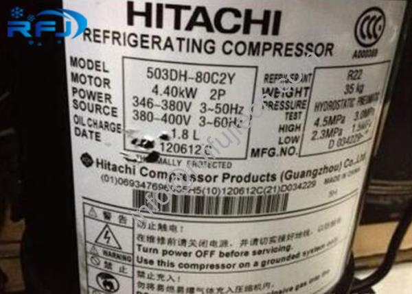 60Hz Hitachi Scroll Compressor 503DH-80B2 , 3 phase refrigerator compressor replacement