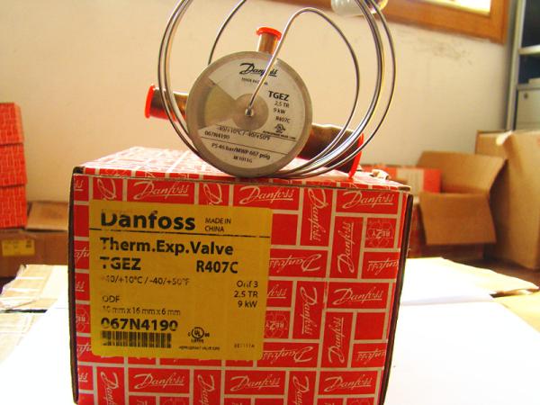 TGEZ Series  Refrigeration Parts Thermostatic Valves Brass Refrigeration Expansion Valves R407c TGEZ 067N4190