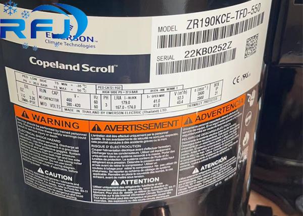 15HP Emerson Copeland Scroll Compressor ZR190KCE-TFD-550 ZR Series R410a