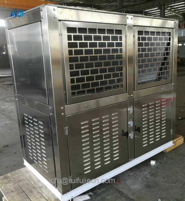 China A refrigeração de RFJ Bitzer 4GE-23Y controla a unidade em forma de caixa do condensador refrigerado a ar para o congelador à venda