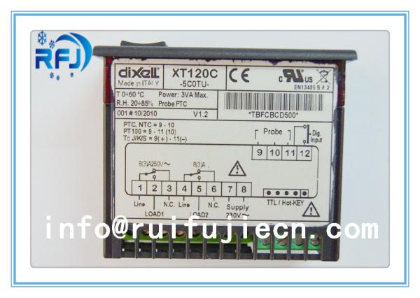 Black Dixell Thermostatic Controller , Digital Temperature Controller Dual output thermostat XT120C