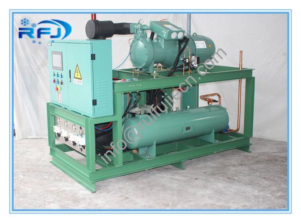 Single Screw Type Compressor Refrigeration Condensing Units / Refrigerator Cooling Unit