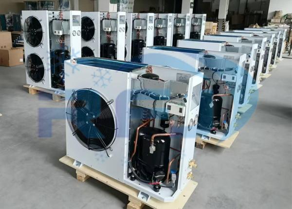 Outer Rotor Fan Box Type Unit Medium-High Temperature Refrogeration Condensing Unit R404A R22