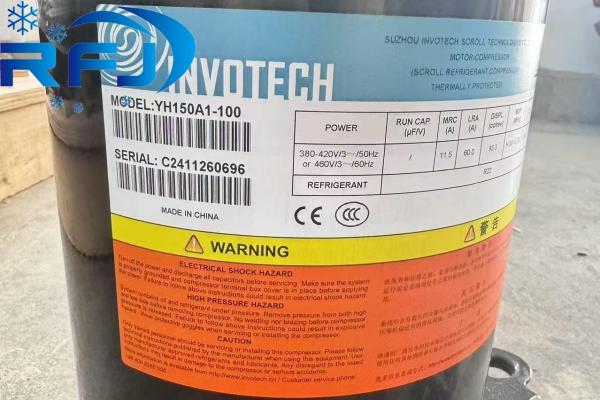 INVOTECH YH150A1-100 Refrigeration Scroll Compressor Refrigerant R22