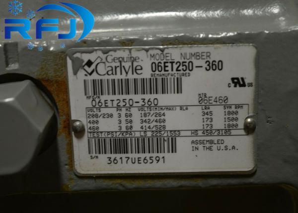 Durable Refrigeration Screw Compressor Carrier / Carlyle Semi Hermetic 06EA250