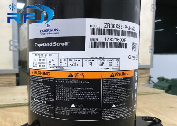 R410 3.0 HP Copeland Scroll Compressor ZP36K5E-TFD-522 Black Color