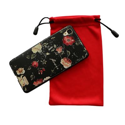 China Dustproof Microfiber Cell Phone Pouch Protective Bag 170-280gsm With Soft Lining for sale