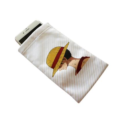 China Polyester Microfiber Cell Phone Pouch Customized Size 160-230gsm Weight for sale
