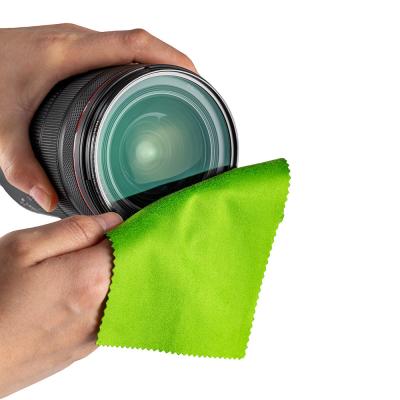 China Lentes de microfibra reutilizables Tejido Lentes plegables Polvillador de lentes Color personalizado en venta