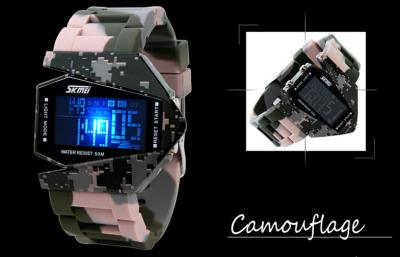China Reloj multifuncional 12/24 relojes electrónicos del contraluz del EL del LCD de la hora en venta