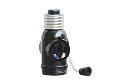 China Zócalo del enchufe eléctrico del tenedor de la lámpara del interruptor de la luz de la cadena de tirón en venta