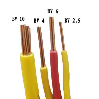 China Industrial PVC Insulated BV Flexible Electric Wire Cable for sale